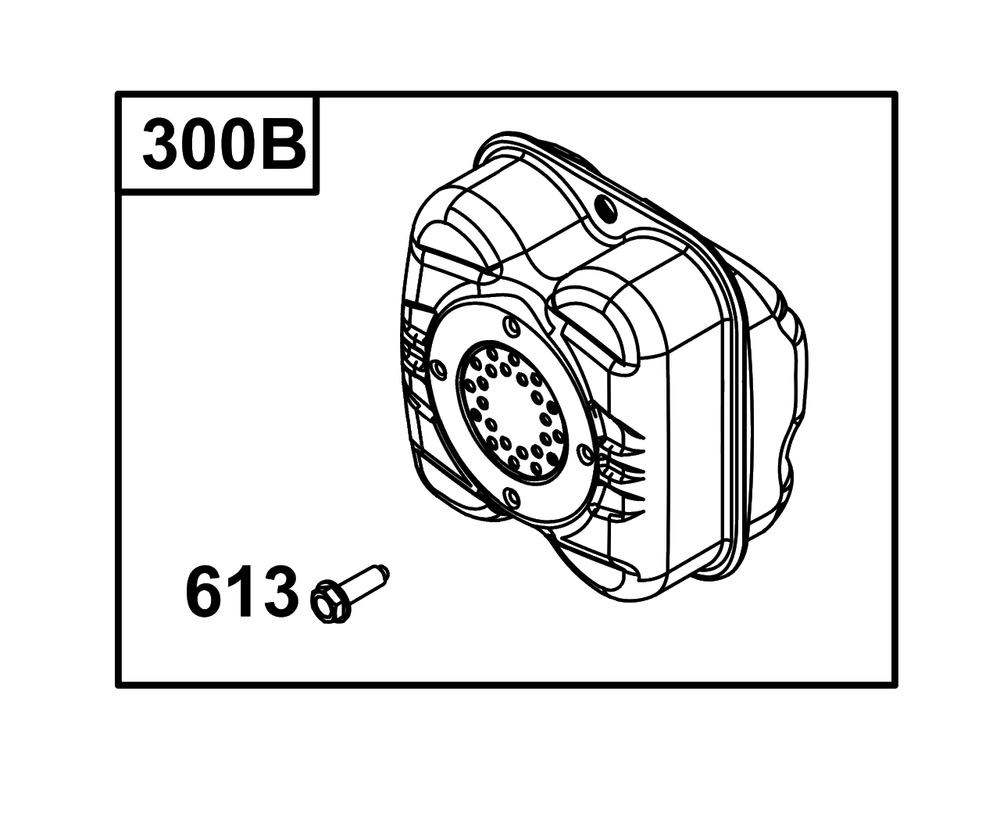Exhaust Group Diagram and Parts List for 8P502-0066-H5  Briggs and Stratton Engine